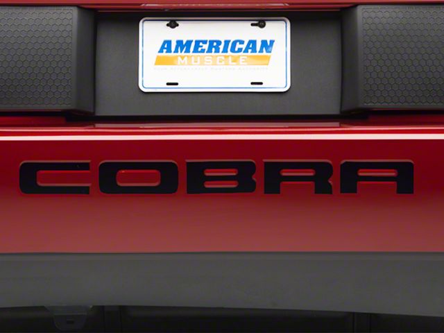 Bumper Insert Letters; Black (03-04 Mustang Cobra)
