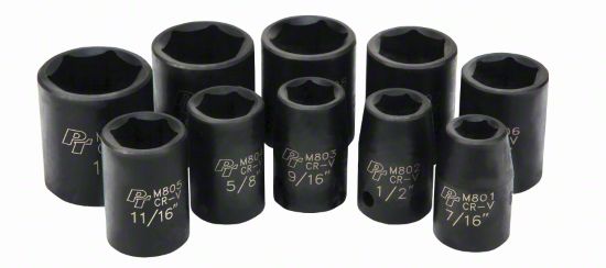 Universal AM 1/2-Inch Drive SAE Socket Set; 10-Piece Set - Free Shipping