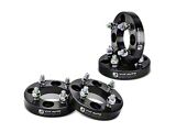 1-Inch 4-Lug Wheel Adapters; 4x108 to 4x100; Black; Set of Four (79-93 Mustang)