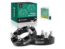 1-Inch 5-Lug Wheel Spacers; Black; Set of Two (94-14 Mustang)