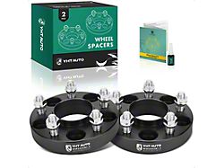 1-Inch 5-Lug Wheel Spacers; Black; Set of Two (94-14 Mustang)