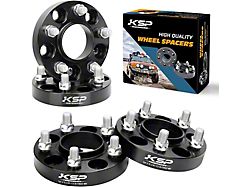 1-Inch Hubcentric Pro Billet Wheel Spacers; Black (94-14 Mustang)
