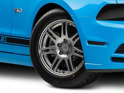 10th Anniversary Cobra Style Anthracite Wheel; 17x9 (10-14 Mustang GT w/o Performance Pack, V6)