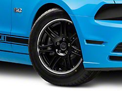 10th Anniversary Cobra Style Black Wheel; 17x9; 30mm Offset (10-14 Mustang GT w/o Performance Pack, V6)
