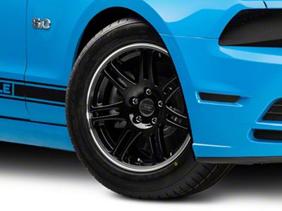 10th Anniversary Cobra Style Black Wheel; 17x9 (10-14 Mustang GT w/o Performance Pack, V6)