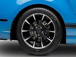 11/12 GT/CS Style Gloss Black Machined Wheel; Rear Only; 18x10; 45mm Offset (10-14 Mustang, Excluding 13-14 GT500)