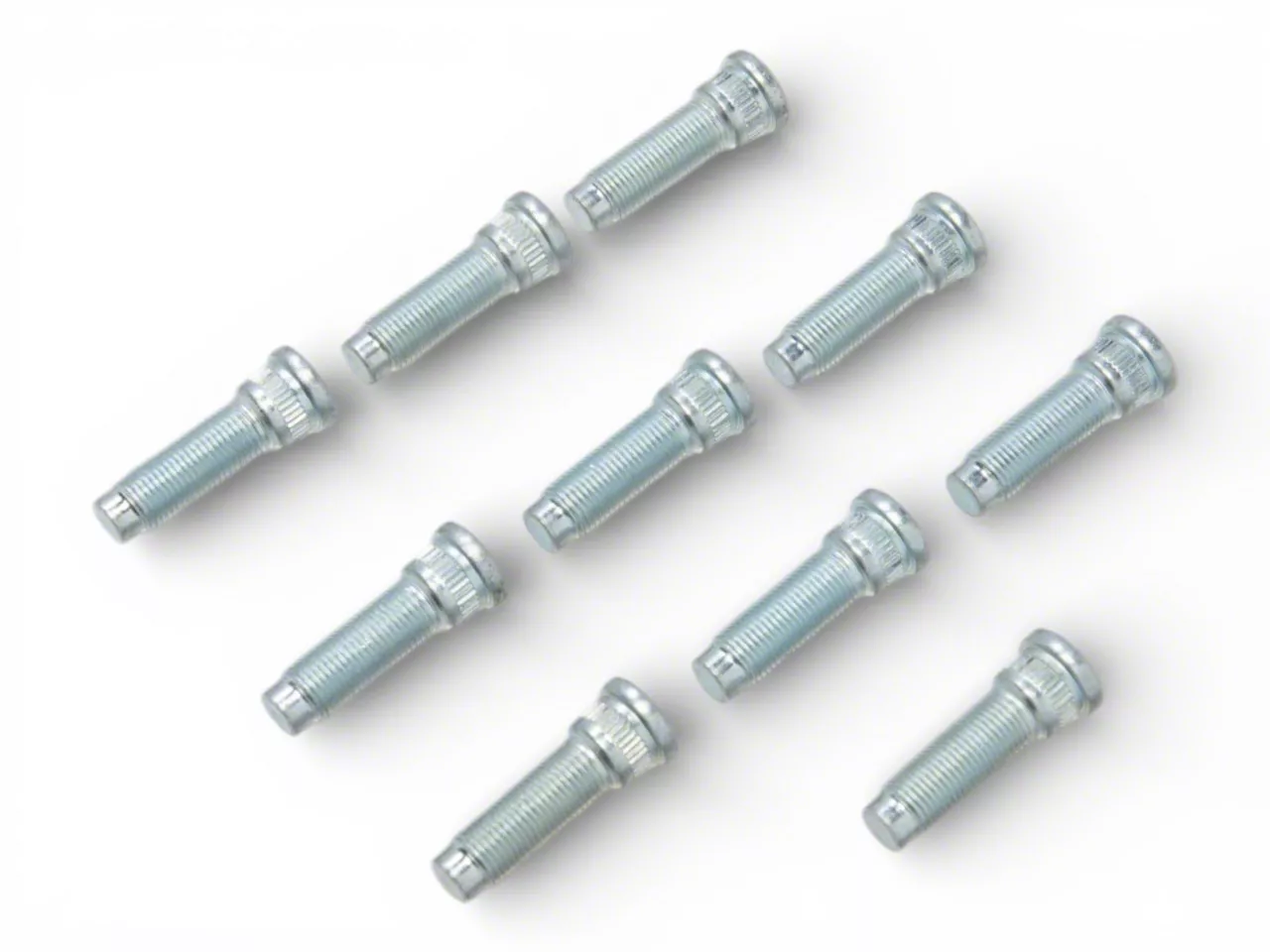 Mustang 1/2-20 Serrated Wheel Studs; 0.618-Inch Knurl; 1-13/16-Inch ...
