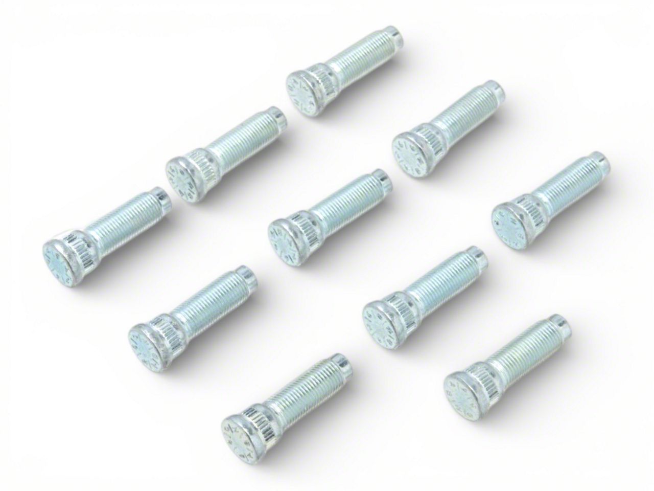 Mustang 1/2-20 Serrated Wheel Studs; 0.618-Inch Knurl; 1-13/16