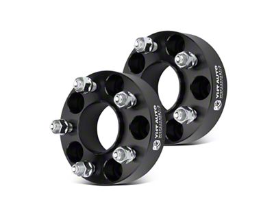 1.50-Inch 5-Lug Wheel Spacers; Black; Set of Two (15-25 Mustang)