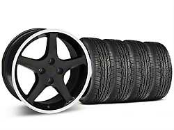 1995 Cobra R Style Black Wheel and Toyo Extensa High Performance II A/S Tire Kit; 17x8 (87-93 Mustang, Excluding Cobra)