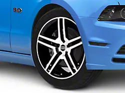 2010 GT500 Style Gloss Black Machined Wheel; 19x8.5 (10-14 Mustang)