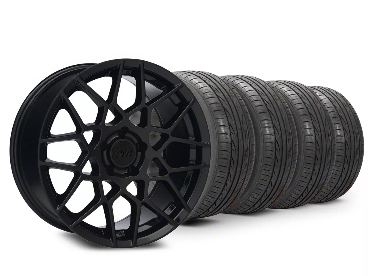 Mustang 531 Chromium Black with Machined Lip Wheel; 17x8