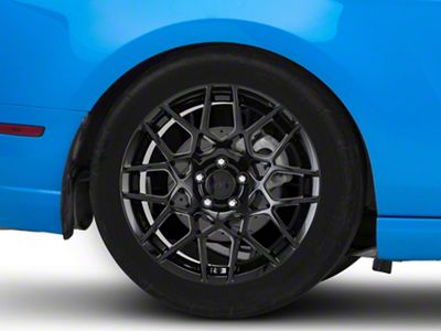 2013 GT500 Style Gloss Black Wheel; Rear Only; 18x10; 45mm Offset (10-14 Mustang GT, V6)