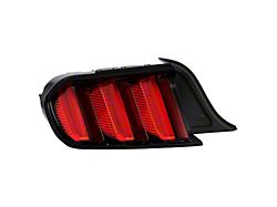 2015 OE Style LED Sequential Tail Light; Black Housing; Red Lens; Driver Side (15-23 Mustang)