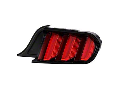 2015 OE Style LED Sequential Tail Light; Black Housing; Red Lens; Passenger Side (15-23 Mustang)