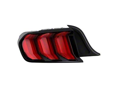 2018 OE Style LED Sequential Tail Light; Black Housing; Red Lens; Driver Side (15-23 Mustang)
