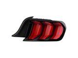 2018 OE Style LED Sequential Tail Light; Black Housing; Red Lens; Passenger Side (15-23 Mustang)