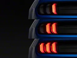 2018 OE Style LED Sequential Tail Lights; Black Housing; Clear Lens (15-23 Mustang)