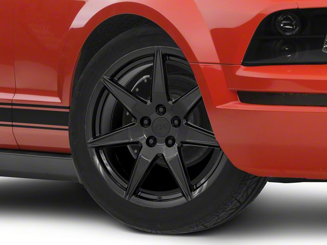 2020 GT500 Style Gloss Black Wheel; Rear Only; 19x10 (05-09 Mustang)