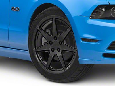 2020 GT500 Style Gloss Black Wheel; Rear Only; 19x10; 48mm Offset (10-14 Mustang)