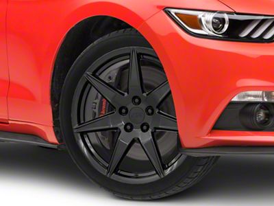 2020 GT500 Style Gloss Black Wheel; Rear Only; 19x10 (15-23 Mustang GT, EcoBoost, V6)