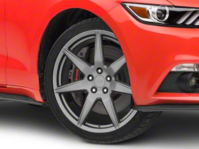 2020 GT500 Style Charcoal Wheel; Rear Only; 20x10 (15-23 Mustang GT, EcoBoost, V6)