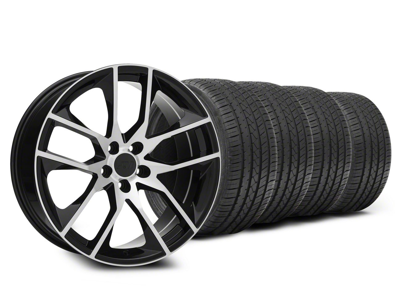 Mustang Magnetic Style Gloss Black Wheel; 20x8.5; 30mm Mustang Magnetic Style Gloss Black Wheel; 20x8.5; 30mm
