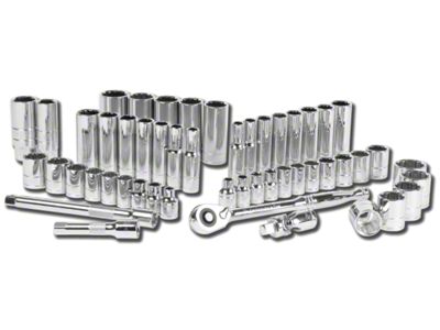 3/8-Inch Drive Mechanics Tool Set; 51-Piece Set