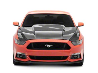 3-Inch Cowl Hood; Carbon Fiber (15-17 Mustang GT, EcoBoost, V6)