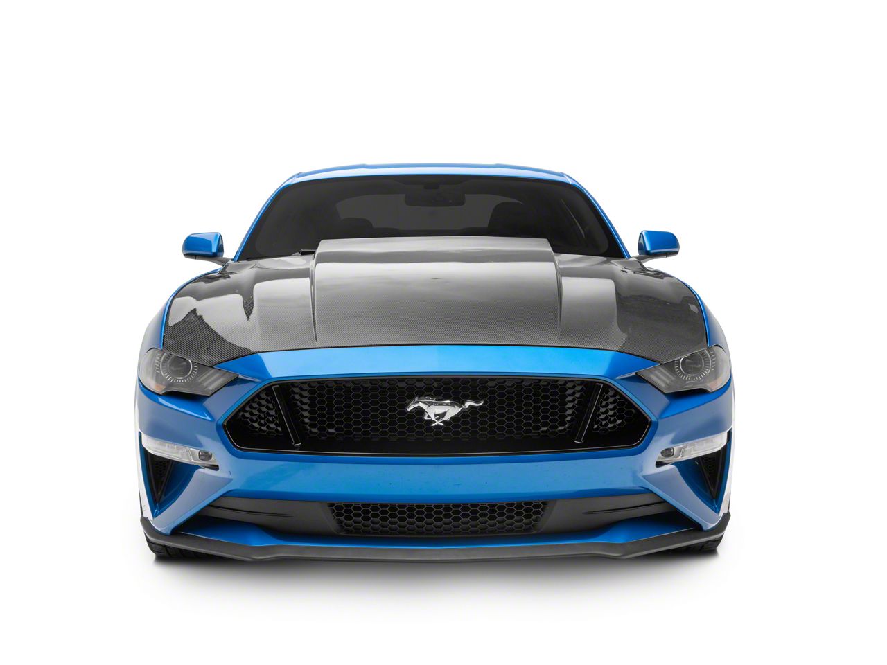 Mustang 3-Inch Cowl Hood; Carbon Fiber (18-23 Mustang GT, EcoBoost ...