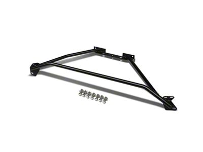 3-Point Triangle Style Strut Tower Brace; Black (99-04 Mustang GT)