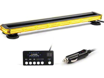 34-Inch 270-LED Rooftop Emergency Strobe Light Bar with Adjustable Mounting Brackets (Universal; Some Adaptation May Be Required)