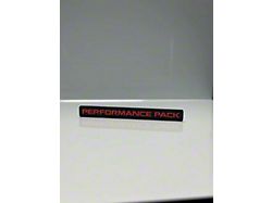 3D Printed Interior Dash Plate with Performance Pack Text; Black with Red Text (24-26 Mustang)