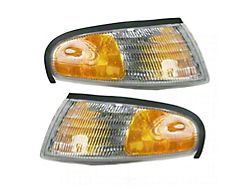 4-Piece Headlights; Chrome Housing; Clear Lens (94-98 Mustang)