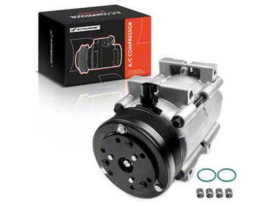 A/C Compressor with Clutch and Pulley (07-10 Mustang V6)