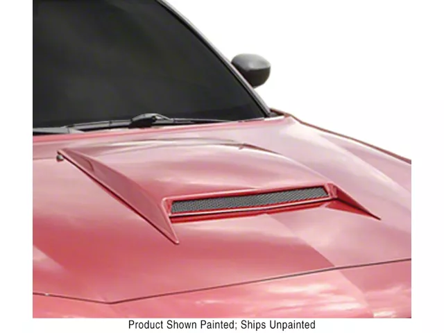 ABS Large Hood Scoop; Unpainted (05-24 Mustang GT, EcoBoost, V6)