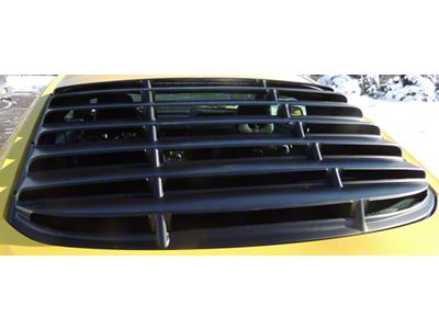 ABS Rear Window Louvers; Textured Black (15-24 Mustang Fastback)