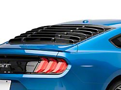 Rear Window Louvers; Textured Black (15-24 Mustang Fastback)