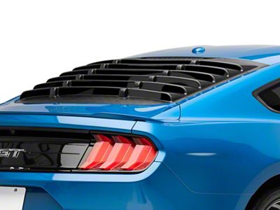 Rear Window Louvers; Textured Black (15-24 Mustang Fastback)