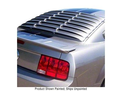ABS Rear Window Louvers; Unpainted (05-14 Mustang Coupe)