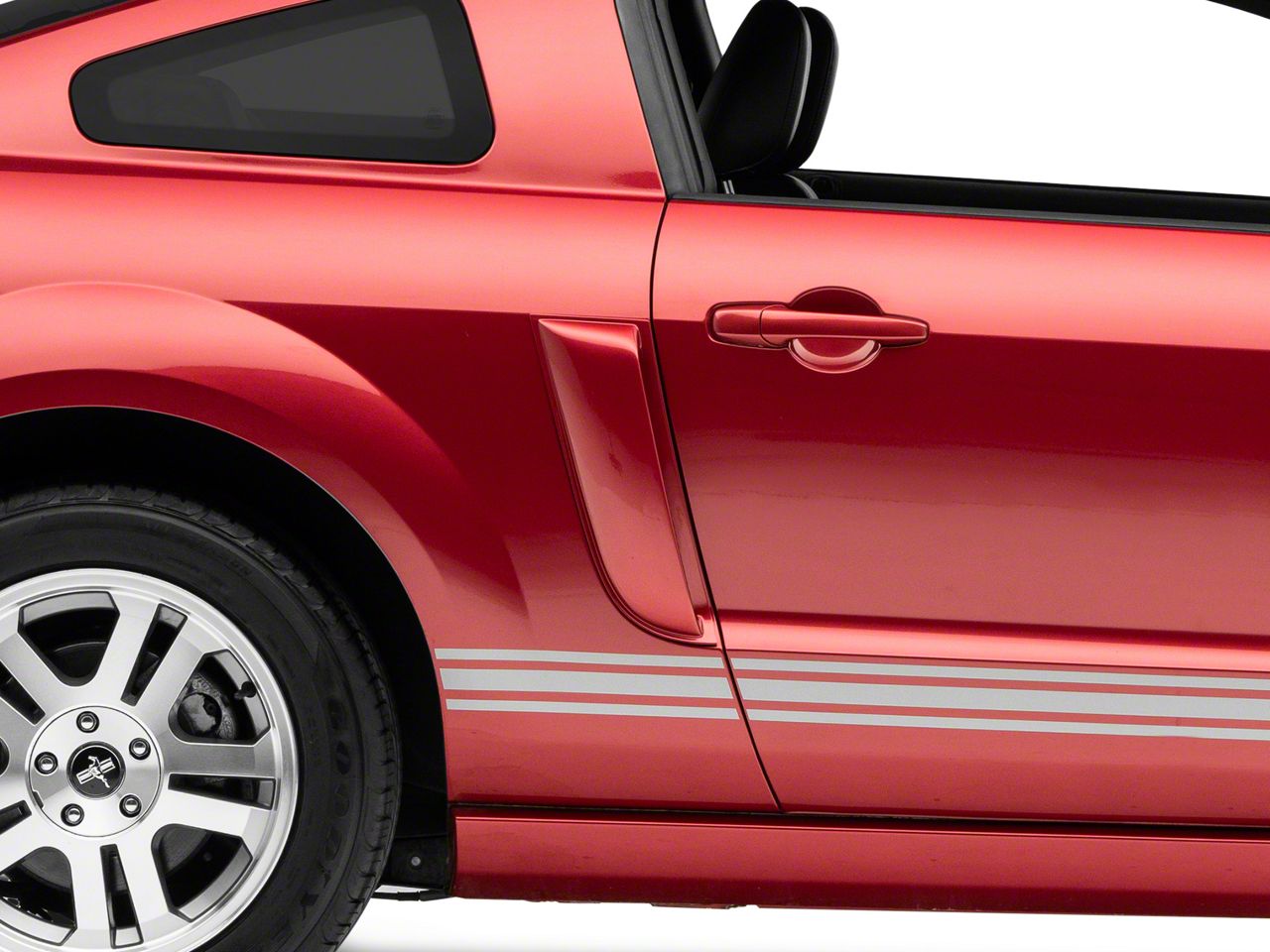 New Unpainted Gray Primer Side Scoops For Ford Mustang 2010 2011 2012 2013 – ABS Plastic, Self-Adhesive, TSC - View #4
