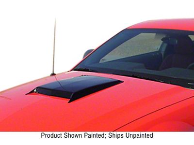 ABS Small Hood Scoop; Unpainted (05-23 Mustang GT, EcoBoost, V6)