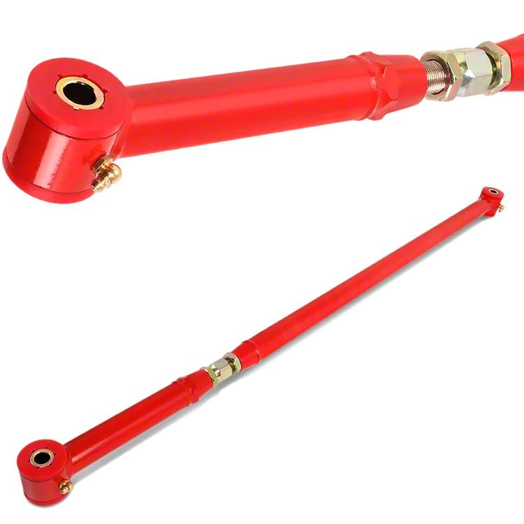 Mustang Adjustable Rear Panhard Bar; Red (05-14 Mustang