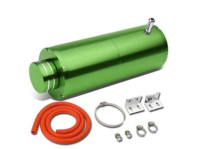 Aluminum Coolant Overflow Tank; Green (Universal; Some Adaptation May Be Required)