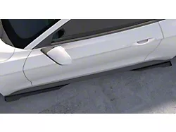 Aluminum Side Skirts; Front Only; Matte Black (15-23 Mustang GT, EcoBoost, V6)