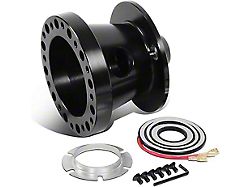 Aluminum Steering Wheel Hub Adapter; Black (84-04 Mustang)