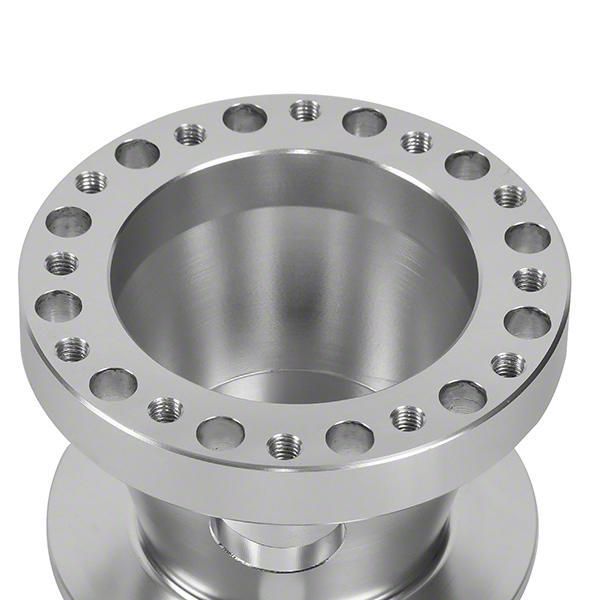 Mustang Aluminum Steering Wheel Hub Adapter; Silver (84-04