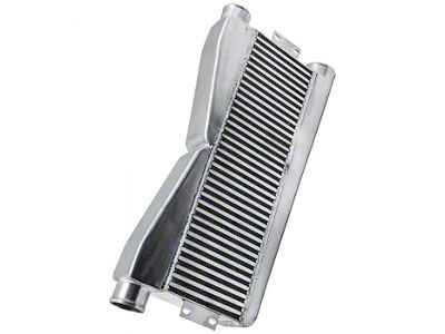 Aluminum Twin Turbo Intercooler with 2.50-Inch Inlet/3-Inch Outlet; 28-Inch x 12-Inch x 3-Inch (Universal; Some Adaptation May Be Required)