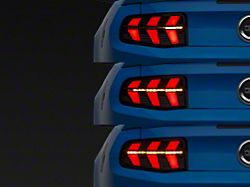 Amber Sequential LED Tail Lights; Black Housing; Smoked Lens (10-12 Mustang)