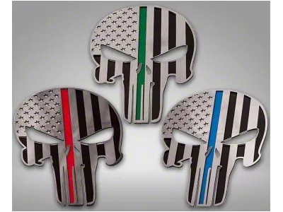 American Pride Patriot Skull Emblem; Polished (Universal; Some Adaptation May Be Required)